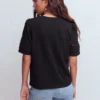 Poppy Trim V Neck T-Shirt Black Poppy Trim V Neck T-Shirt Black