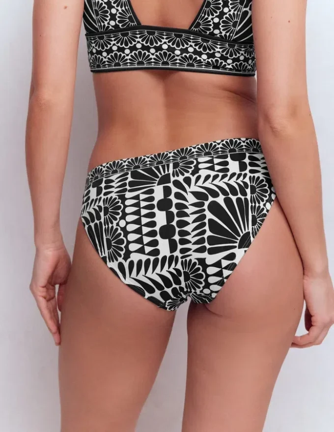 Porto Bikini Bottoms Black, Geo Stamp Porto Bikini Bottoms Black, Geo Stamp