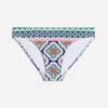 Porto Bikini Bottoms Bright Blue, Botanic Blush