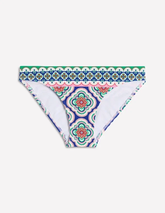 Porto Bikini Bottoms Bright Blue, Botanic Blush