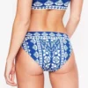 Porto Bikini Bottoms Bright Blue, Ornate Stripe