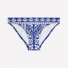 Porto Bikini Bottoms Bright Blue, Ornate Stripe