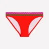 Porto Bikini Bottoms Fire Red Rik Rak