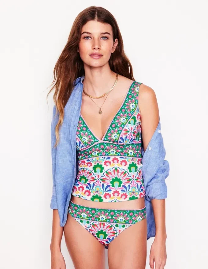 Porto Bikini Bottoms Multi, Decorative Dandelion