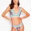 Porto Bikini Bottoms Multi, Flower Tile