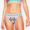 Porto Bikini Bottoms Multi, Flower Tile