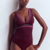 Porto Tankini Top Chocberry, Rik rak Porto Tankini Top Chocberry, Rik rak