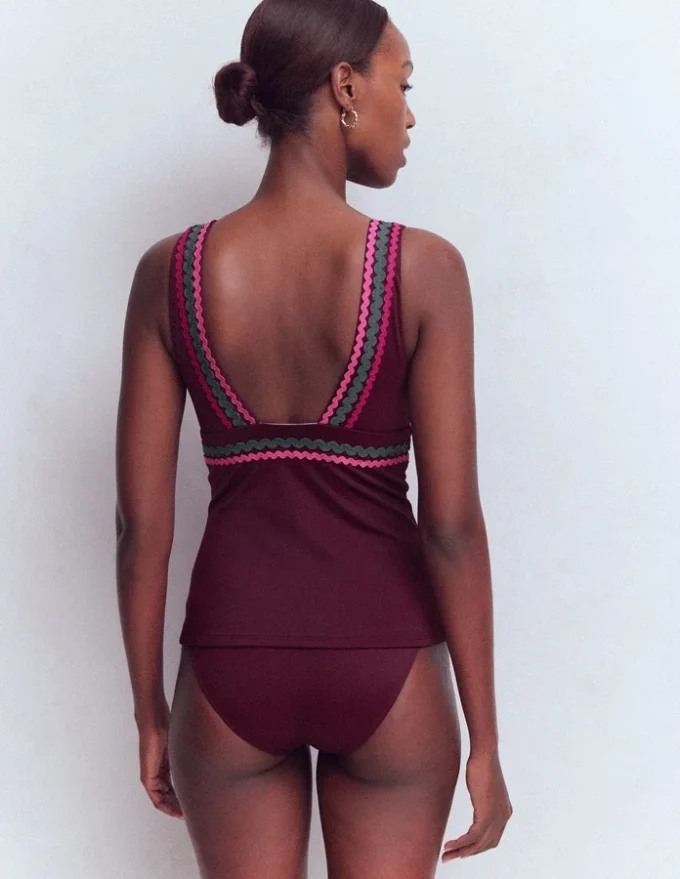 Porto Tankini Top Chocberry, Rik rak Porto Tankini Top Chocberry, Rik rak