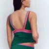 Porto Tankini Top Mangrove Green, Embroidery Porto Tankini Top Mangrove Green, Embroidery