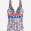Porto Tankini Top Multi, Ornamental Trellis Porto Tankini Top Multi, Ornamental Trellis