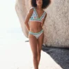 Porto V-neck Bikini Top Bright Blue, Botanic Blush Porto V-neck Bikini Top Bright Blue, Botanic Blush