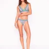 Porto V-neck Bikini Top Bright Blue, Botanic Blush Porto V-neck Bikini Top Bright Blue, Botanic Blush