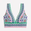 Porto V-neck Bikini Top Bright Blue, Botanic Blush Porto V-neck Bikini Top Bright Blue, Botanic Blush