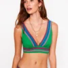 Porto V-neck Bikini Top Bright Green Rik Rak Porto V-neck Bikini Top Bright Green Rik Rak