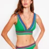 Porto V-neck Bikini Top Bright Green Rik Rak Porto V-neck Bikini Top Bright Green Rik Rak