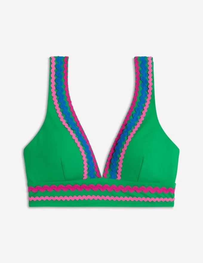 Porto V-neck Bikini Top Bright Green Rik Rak Porto V-neck Bikini Top Bright Green Rik Rak