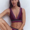 Porto V-neck Bikini Top Chocberry Porto V-neck Bikini Top Chocberry