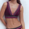 Porto V-neck Bikini Top Chocberry Porto V-neck Bikini Top Chocberry