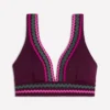 Porto V-neck Bikini Top Chocberry Porto V-neck Bikini Top Chocberry