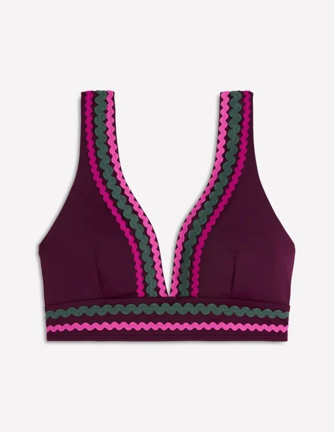 Porto V-neck Bikini Top Chocberry Porto V-neck Bikini Top Chocberry