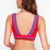 Porto V-neck Bikini Top Fire Red Rik Rak