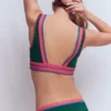 Porto V-neck Bikini Top Mangrove, Embroidery Porto V-neck Bikini Top Mangrove, Embroidery