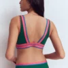 Porto V-neck Bikini Top Mangrove, Embroidery Porto V-neck Bikini Top Mangrove, Embroidery