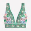 Porto V-neck Bikini Top Multi, Decorative Dandelion
