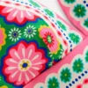 Porto V-neck Bikini Top Multi, Flower Tile