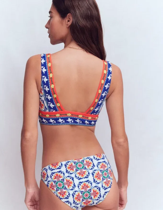 Porto V-neck Bikini Top Multi, ornamental trellis Porto V-neck Bikini Top Multi, ornamental trellis