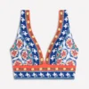 Porto V-neck Bikini Top Multi, ornamental trellis Porto V-neck Bikini Top Multi, ornamental trellis