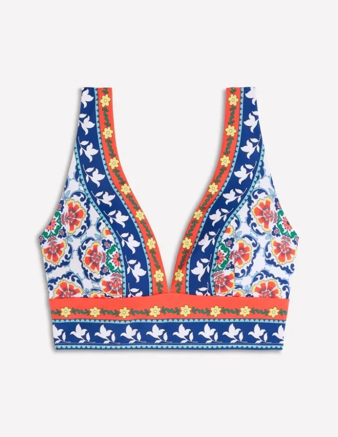 Porto V-neck Bikini Top Multi, ornamental trellis Porto V-neck Bikini Top Multi, ornamental trellis