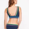 Porto V-neck Bikini Top Navy Rik Rak