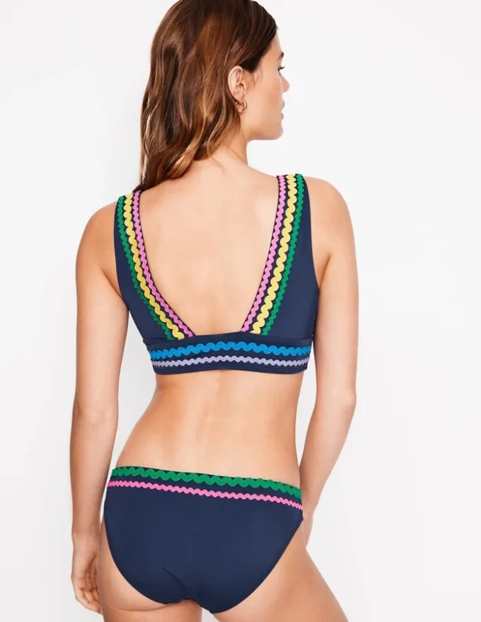 Porto V-neck Bikini Top Navy Rik Rak