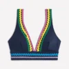 Porto V-neck Bikini Top Navy Rik Rak