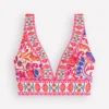 Porto V-neck Bikini Top Pink Power, Flourishing Meadow Porto V-neck Bikini Top Pink Power, Flourishing Meadow