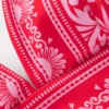 Porto V-neck Bikini Top Red, Ornamental Garden