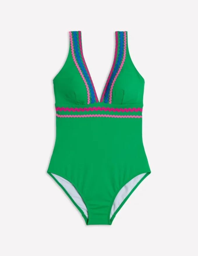 Porto V-neck Swimsuit Bright Green Rik Rak Porto V-neck Swimsuit Bright Green Rik Rak