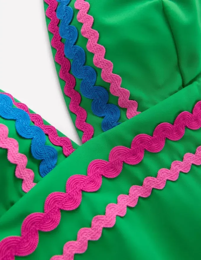 Porto V-neck Swimsuit Bright Green Rik Rak Porto V-neck Swimsuit Bright Green Rik Rak