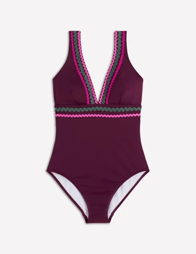 Porto V-neck Swimsuit Chocberry