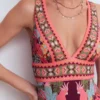 Porto V-neck Swimsuit Chocberry, Tropical Safari Porto V-neck Swimsuit Chocberry, Tropical Safari