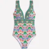 Porto V-neck Swimsuit Multi, Decorative Dandelion Porto V-neck Swimsuit Multi, Decorative Dandelion