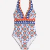 Porto V-neck Swimsuit Multi, Ornamental Trellis Porto V-neck Swimsuit Multi, Ornamental Trellis