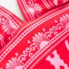 Porto V-neck Swimsuit Poppy Red, Ornamental Garden Porto V-neck Swimsuit Poppy Red, Ornamental Garden