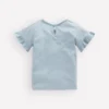 Pretty Frill T-shirt Misty Blue Flamingos