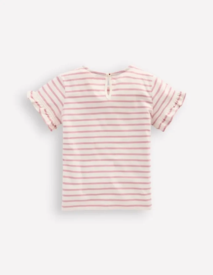 Pretty Frill T-shirt Pink Stripe Ballerinas