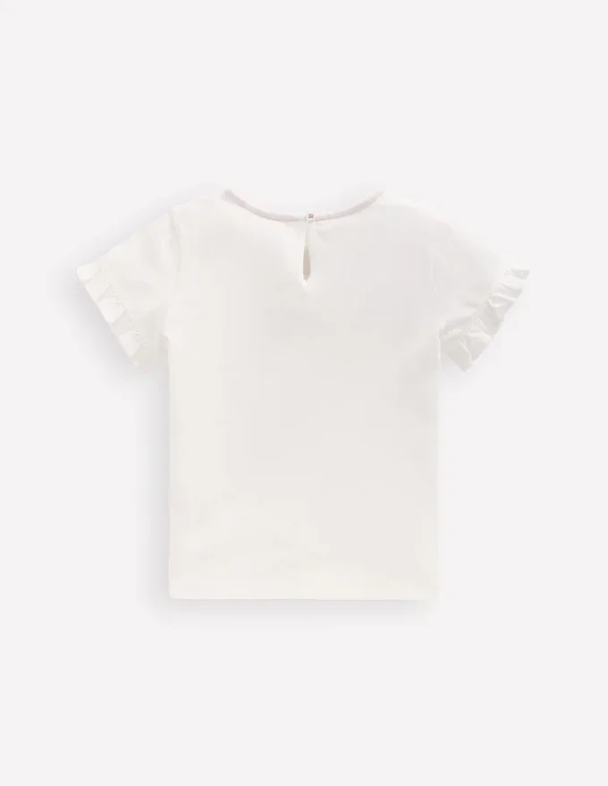 Pretty Frill T-shirt White Valentines