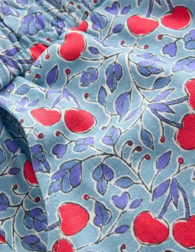 Pretty Jersey Shorts Cloud Blue Cherry Vine