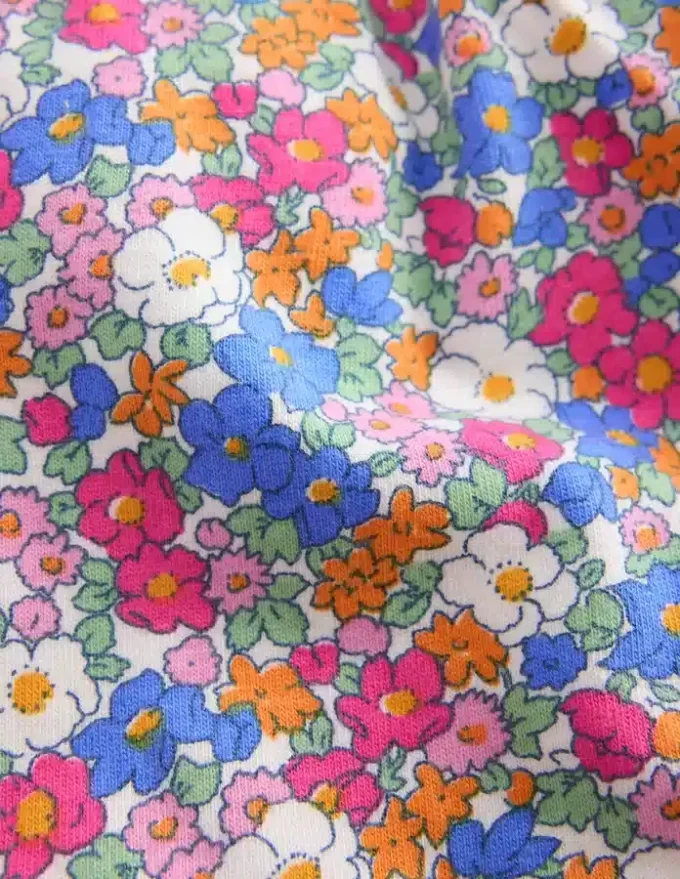 Pretty Jersey Shorts Festival Pink Nautical Floral