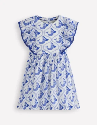 Pretty Woven Dress Soft Ivory Mermaid Toile